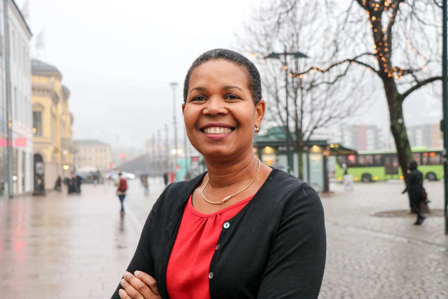 Manuela Ramin-Osmundsen i Drammen sentrum.